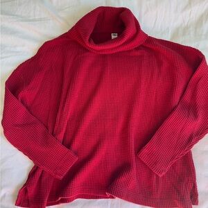 Old Navy Women's Vibrant Red Cowl Neck Sweater